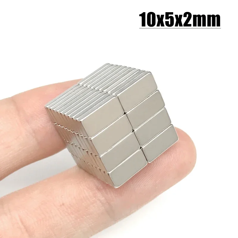 Imán para herramientas de nevera, 20/50/100/200/500/1000 Uds., 10X5X2mm, accesorio de 10mm X 5mm X 2mm, pizarra blanca para oficina, refrigerador, 10*5*2mm, Imanes