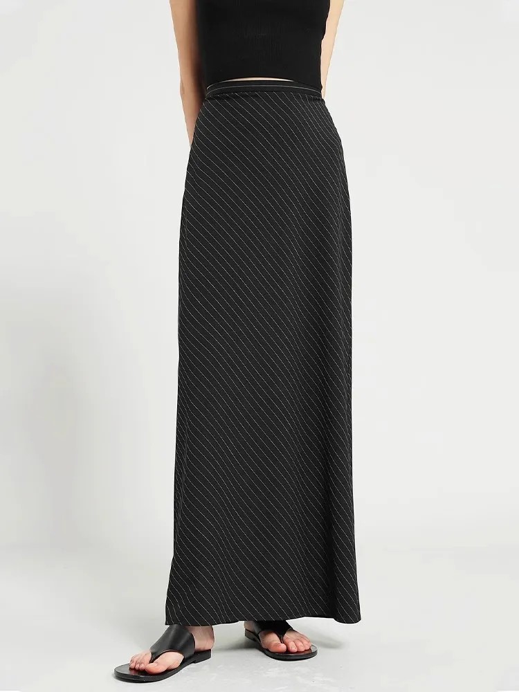 

Юбка-миди прямого кроя с высокой талией, женская осенне-зимняя юбка больших размеров, скрывающая юбка трапециевидной формы, сексуальная длинная юбка