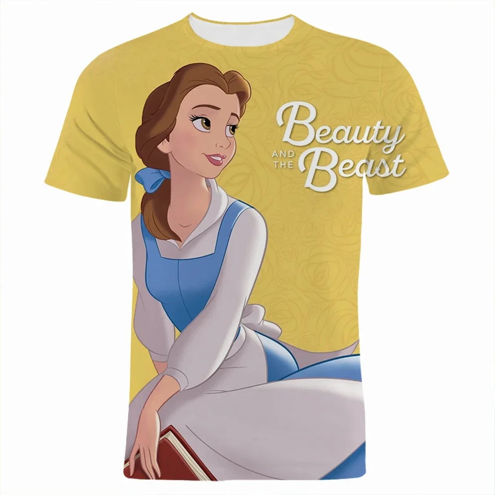 

Disney Beauty And The Beast T-Shirts Cartoon Anime 3D Print Men Women Fashion Oversized T Shirt Kids Boy Girl Tees Tops Clothing