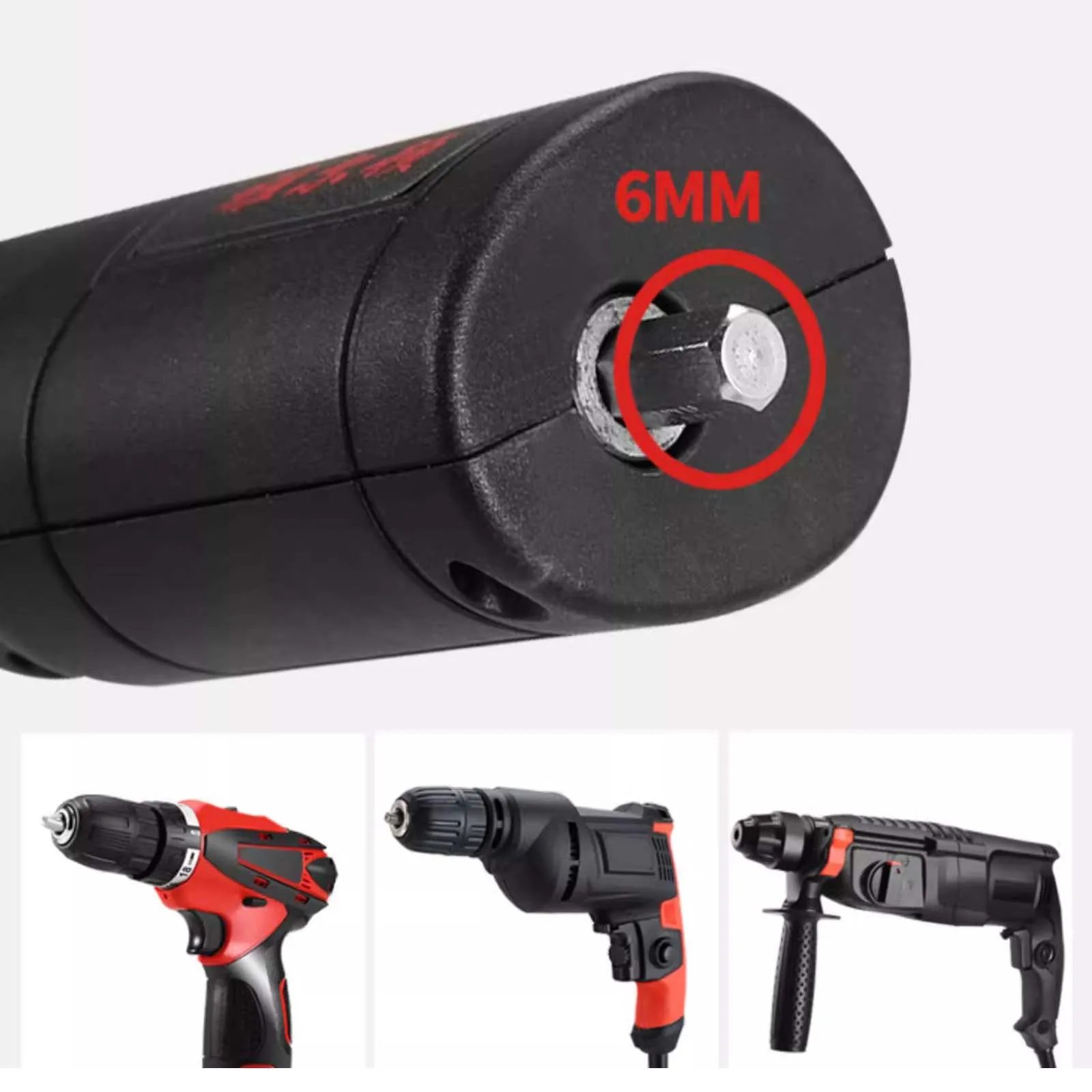 Electric Drill Turned Reciprocating Saw File, Wood Metal PVC Bone Cutting Tool, 6mm Hexagonal Joint for Electric Drills