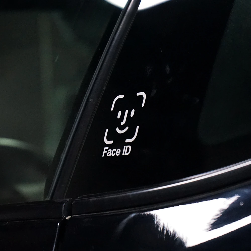 1PC Face ID Car Stickers Waterproof  DIY Auto Body Window Rear Windshield Fuel tank cap Car Exterior Sticker Vinyl Decals