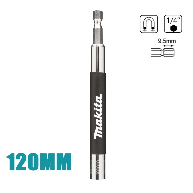MAKITA Hexagonal Helix Shrinkable Batch Head 6.35mm Super Magnetic Fasten Durable Screwdriver Bits Power Tools Accessories