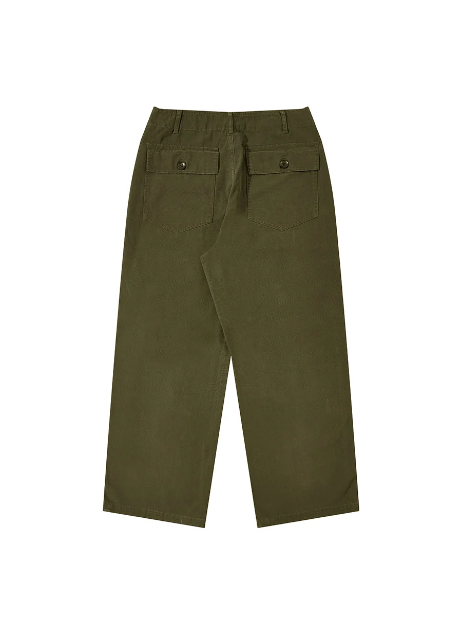 Salopette rétro américaine Og-107 salopette vert armée pantalons décontractés Ami kaki ample décontracté printemps et automne pantalon pour hommes