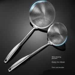 1pc 304 Stainless Steel Large Colander Kitchen Cooking Skimmer Ladle Pasta Food Strainer Spoon Kitchen Tools