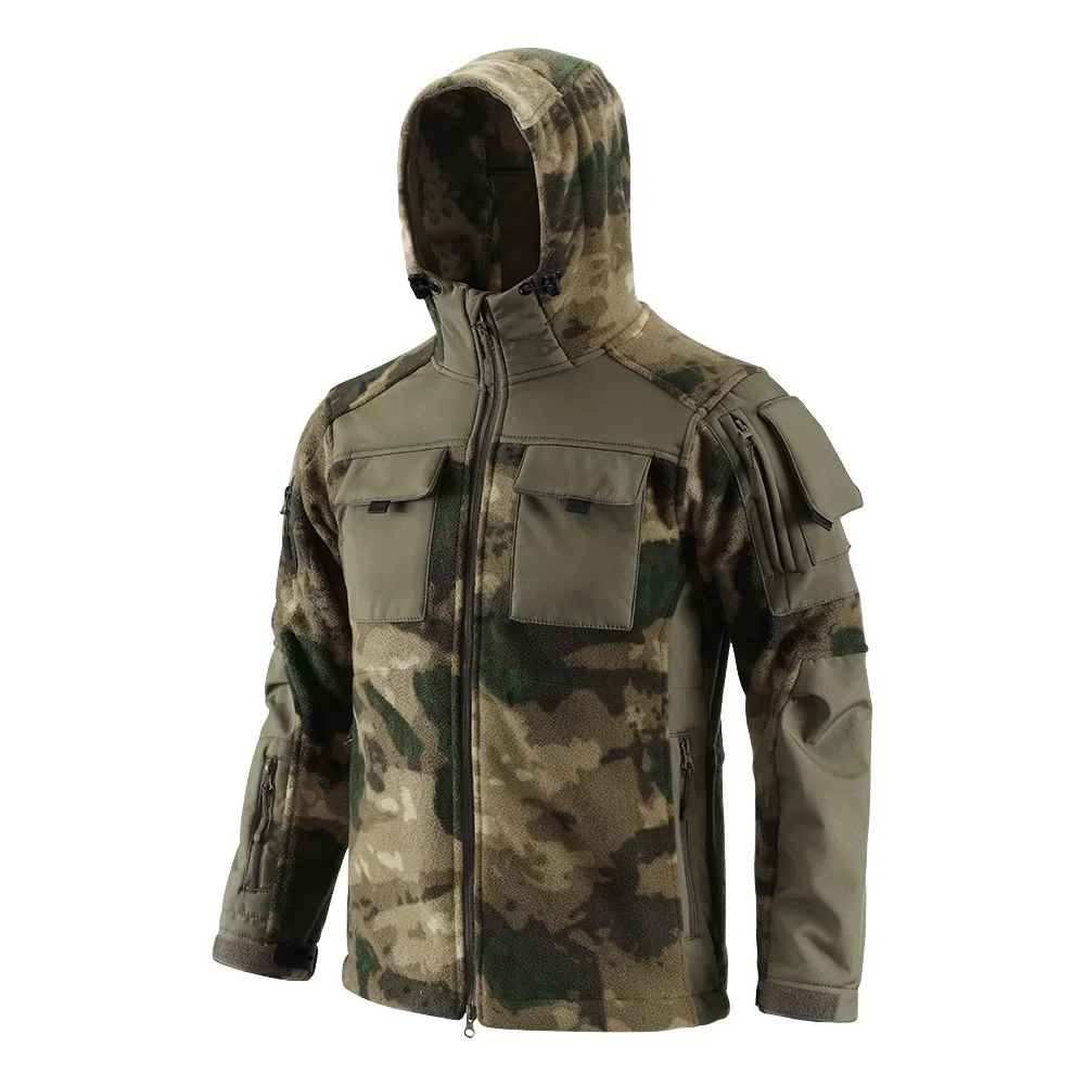 Esdy Men's Fleece Jacket Men's Outdoor Clothing Fashionable Multifunctional Casual Sports Thickened Double-Sided Warm Jacket