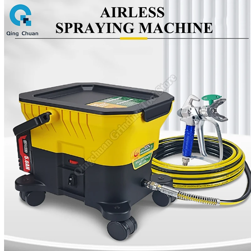 Airless Spraying Machine Paint Latex Paint Coloring Paint High-pressure  Lithium-ion Rechargeable Airless Tank Painting Machine