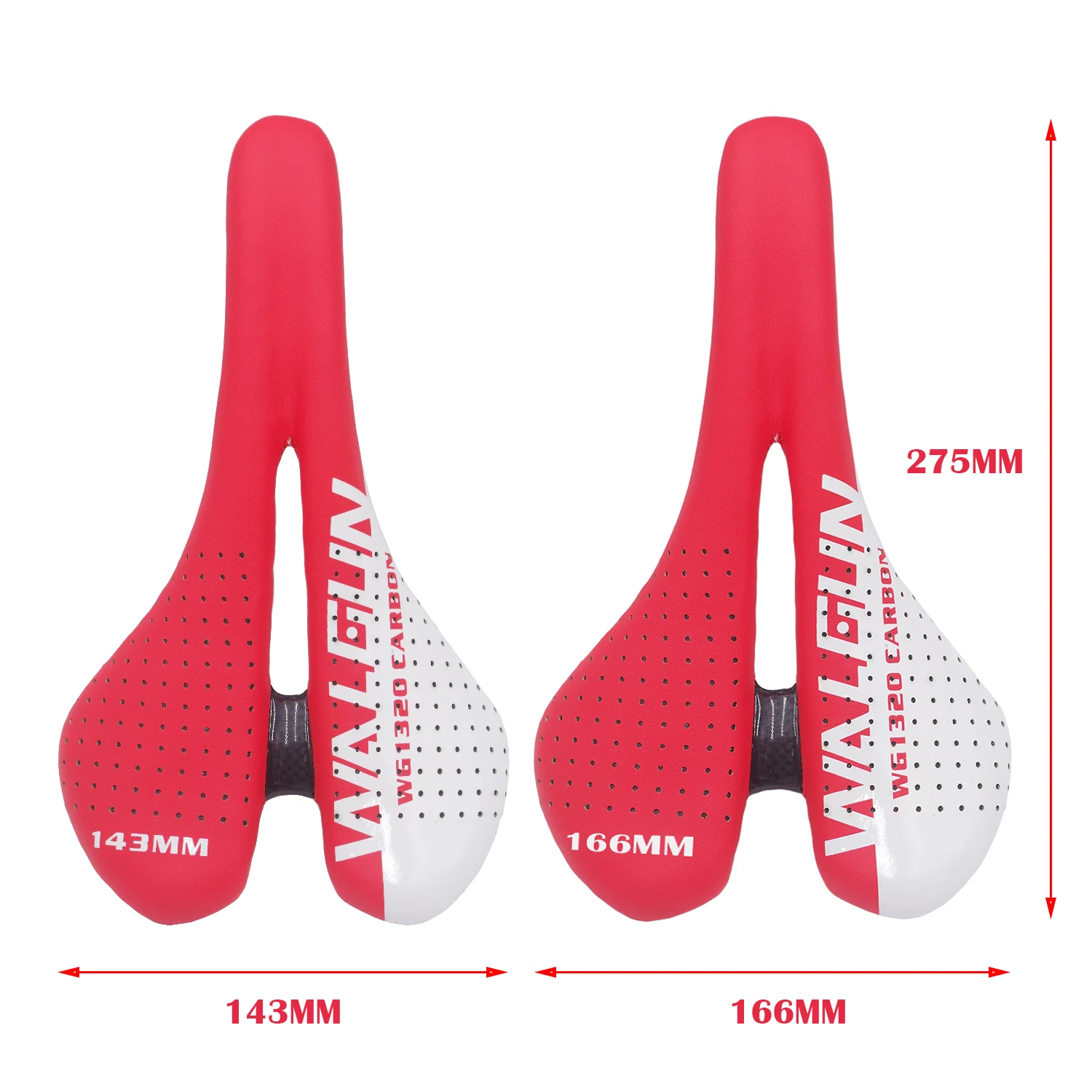 WALGUN Ultralight Bicycle Saddle Breathable Racing Seat Carbon Fiber Road Mtb Superlight Cushions Bike Accessories 143mm 166mm