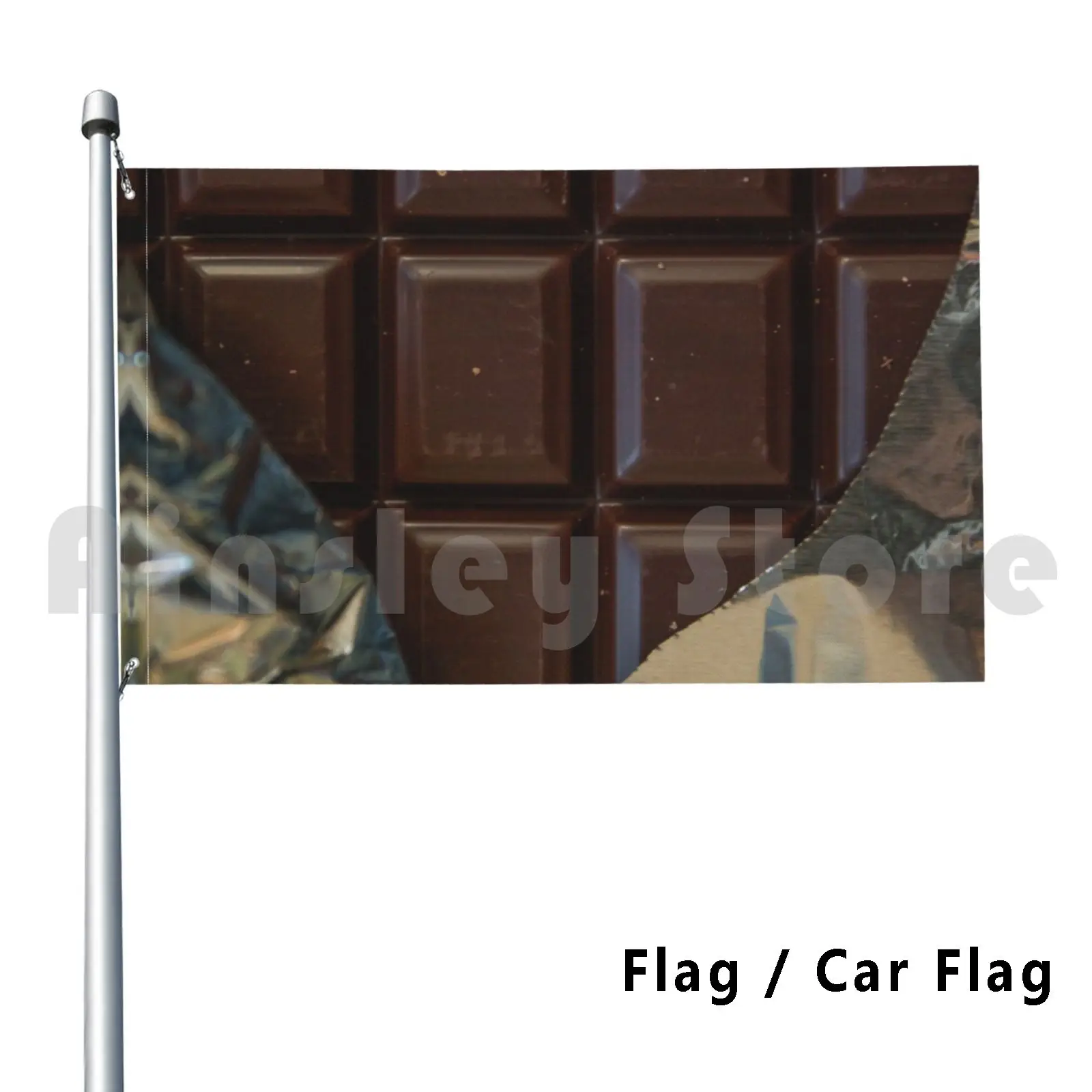 Chocolate Bar Flag Car Flag Funny Chocolate Sweet Ice Cream Bars Yummy Cold Sweet Tooth Nuts Delicious