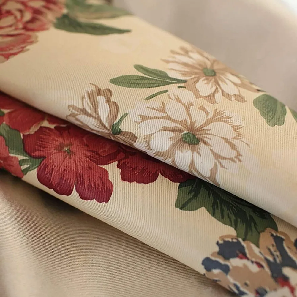 Rideaux opaques à motifs floraux pour style rétro, isolation de pièce foncée, adaptés à un usage salon et chambre (taille : 500x26)