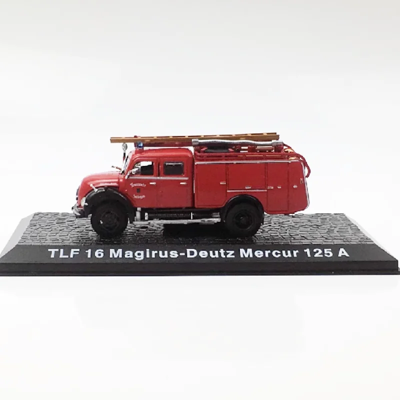 Diecast escala 1:72 tlf 16 magirus deutz 125 um motor de incêndio liga simulação caminhão modelo coleção suoucenir presente exibição estática