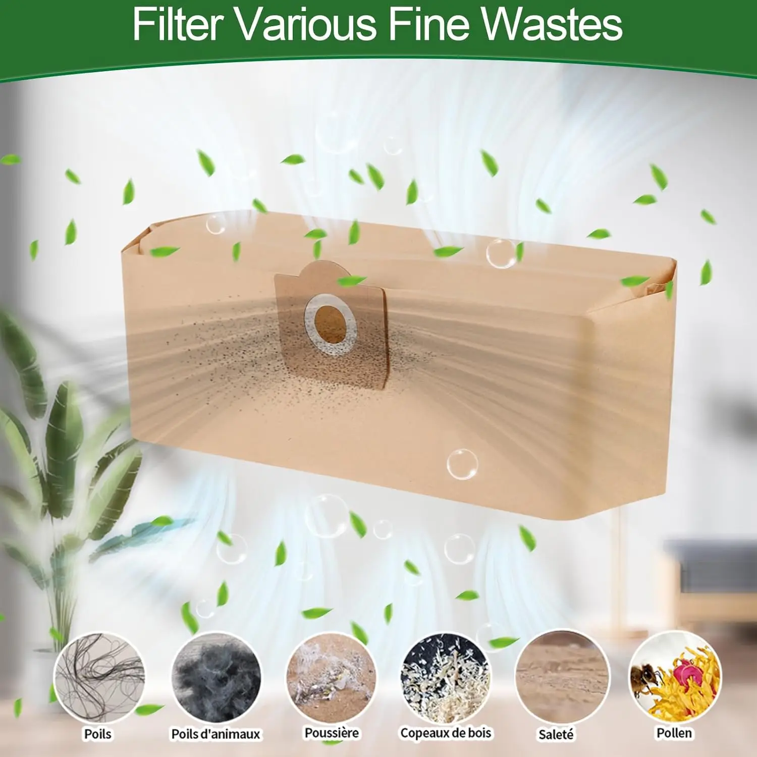 Vacuum Cleaner Bags for Karcher 6.959-130.0 WD3 MV3 WD3 Premium Wet & Dry Vacuum Cleaner, SE4001 MV1 WD3200 WD3300 A2204 A2656