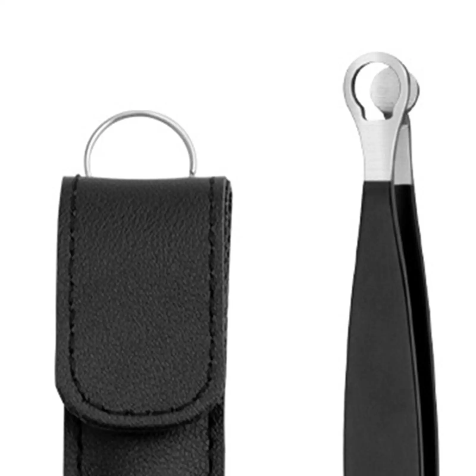 Pinzette per peli del naso Manico ergonomico Trimmer in acciaio inossidabile Pinzette portatili di precisione per la depilazione dell'orecchio del sopracciglio del viso