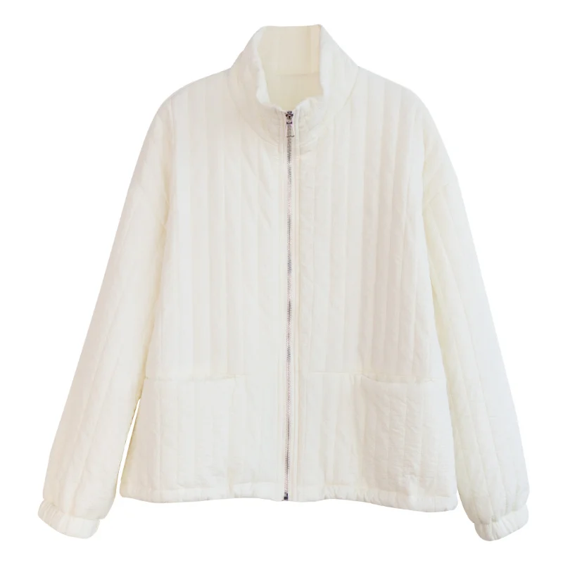 2025 Autumn/Winter New Cotton Jacket Women's Loose Casual Baseball Jacket Lightweight Cotton Jacket Top Women