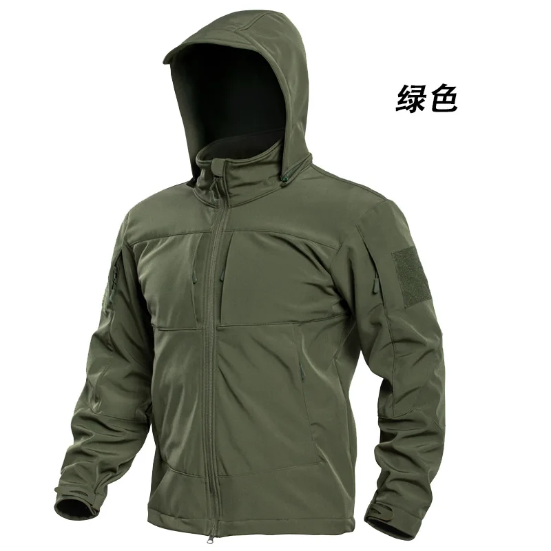 Tactical Tom tactical charge soft shell with thick fleece jacket for autumn and winter, men's outdoor sports windproof and warm