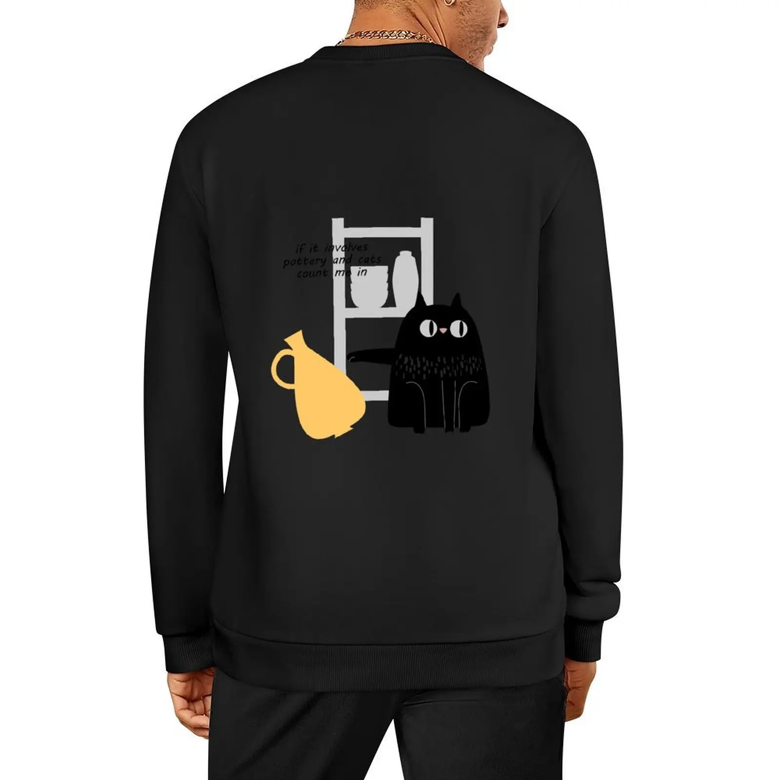 

Bad Pottery Cat Pullover men's clothes men clothing men's clothing korean clothes new in hoodies & sweat-shirt