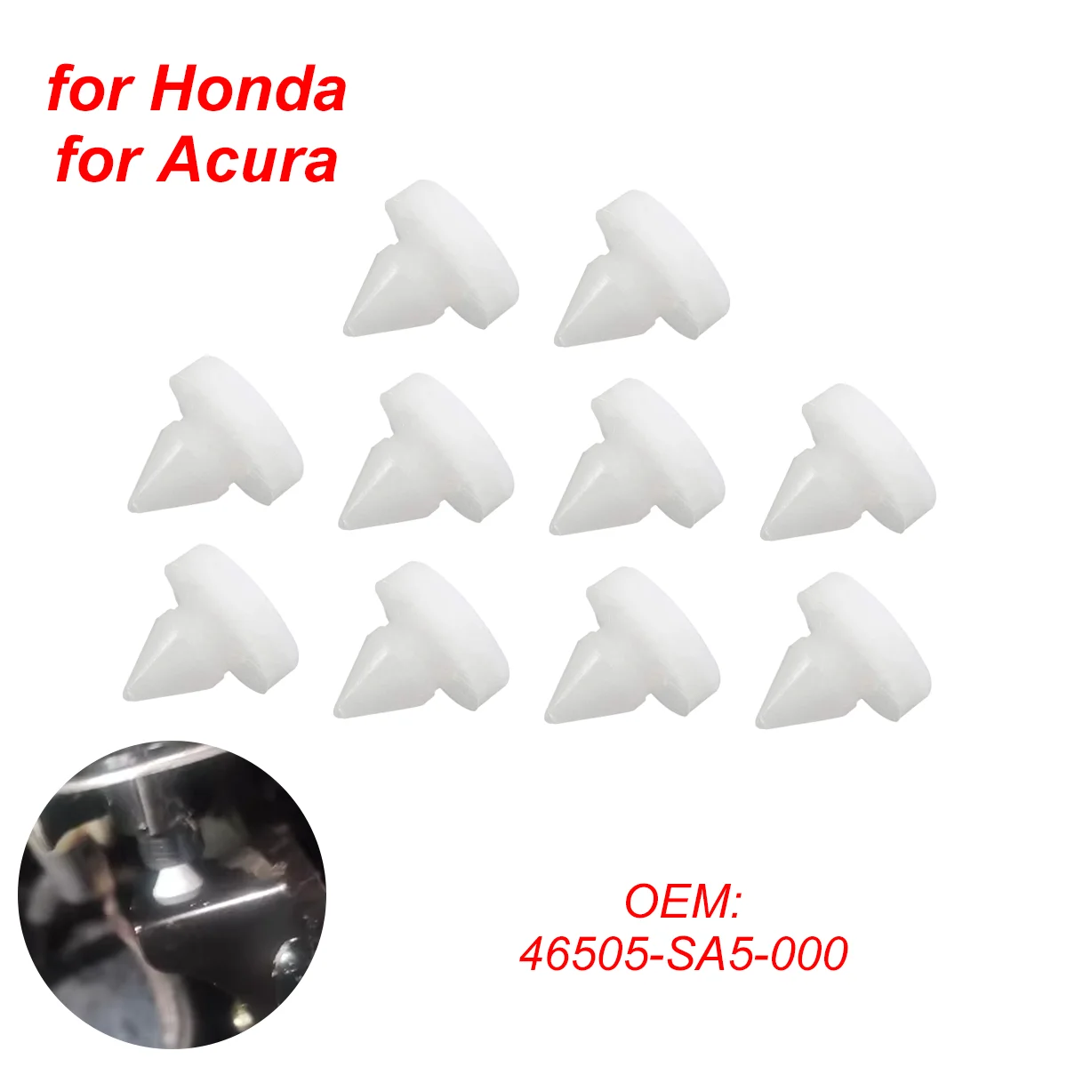10Pcs 46505-SA5-000 for Honda Accord Civic CR-V Fit Odyssey for Acura Integra MDX RSX Car Brake Clutch Pedal Rubber Stopper Pad