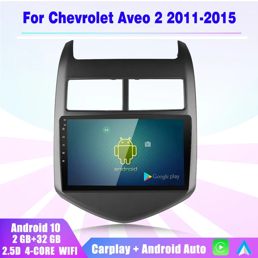 

2 din Android car radio multimedia player Carplay Auto GPS navigation WIFI For Chevrolet Aveo 2 Sonic T300 2011 2012 2013-2015