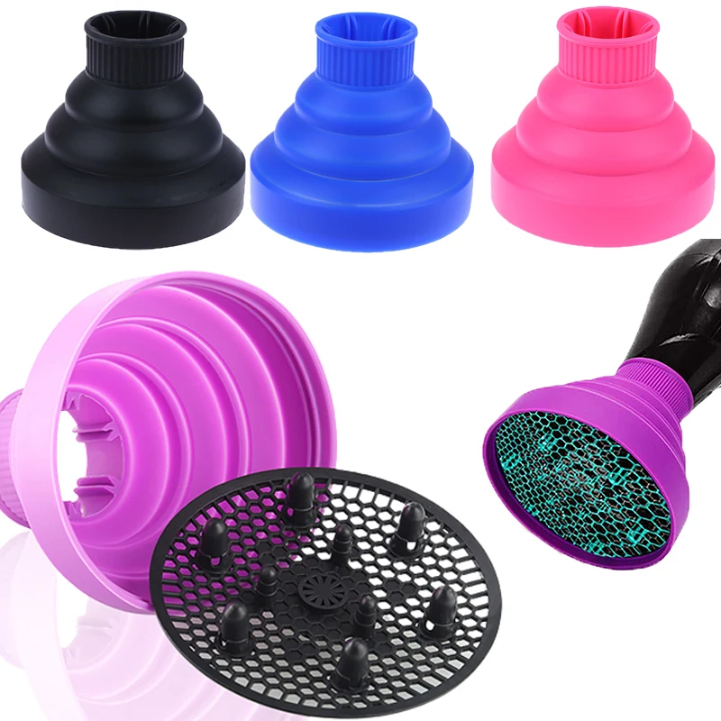 Universal Silicone Hair Curl Diffuser Cover Solid Color Hair Curly Drying Blower Suitable 4-5 cm Hair Styling Tool Accessories