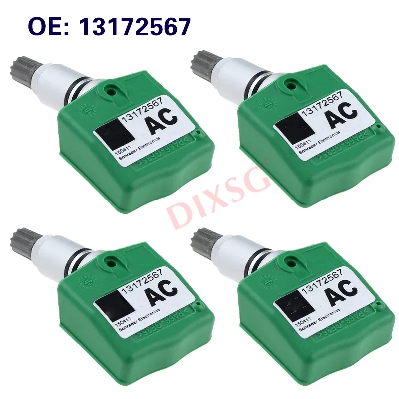 4Pcs TPMS Sensor 13172567 Tire Pressure Sensor For 2004-2009 Opel Astra H Vectra C Zafira B 433Mhz