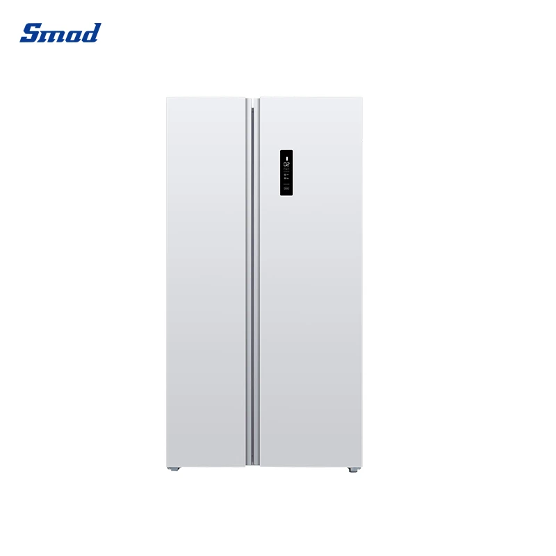 

Best Selling 15.6 Cuft 110V/60Hz White PCM Finishing No Frost Side-By-Side Door Freezer Refrigerator Plastic Electric Home Use