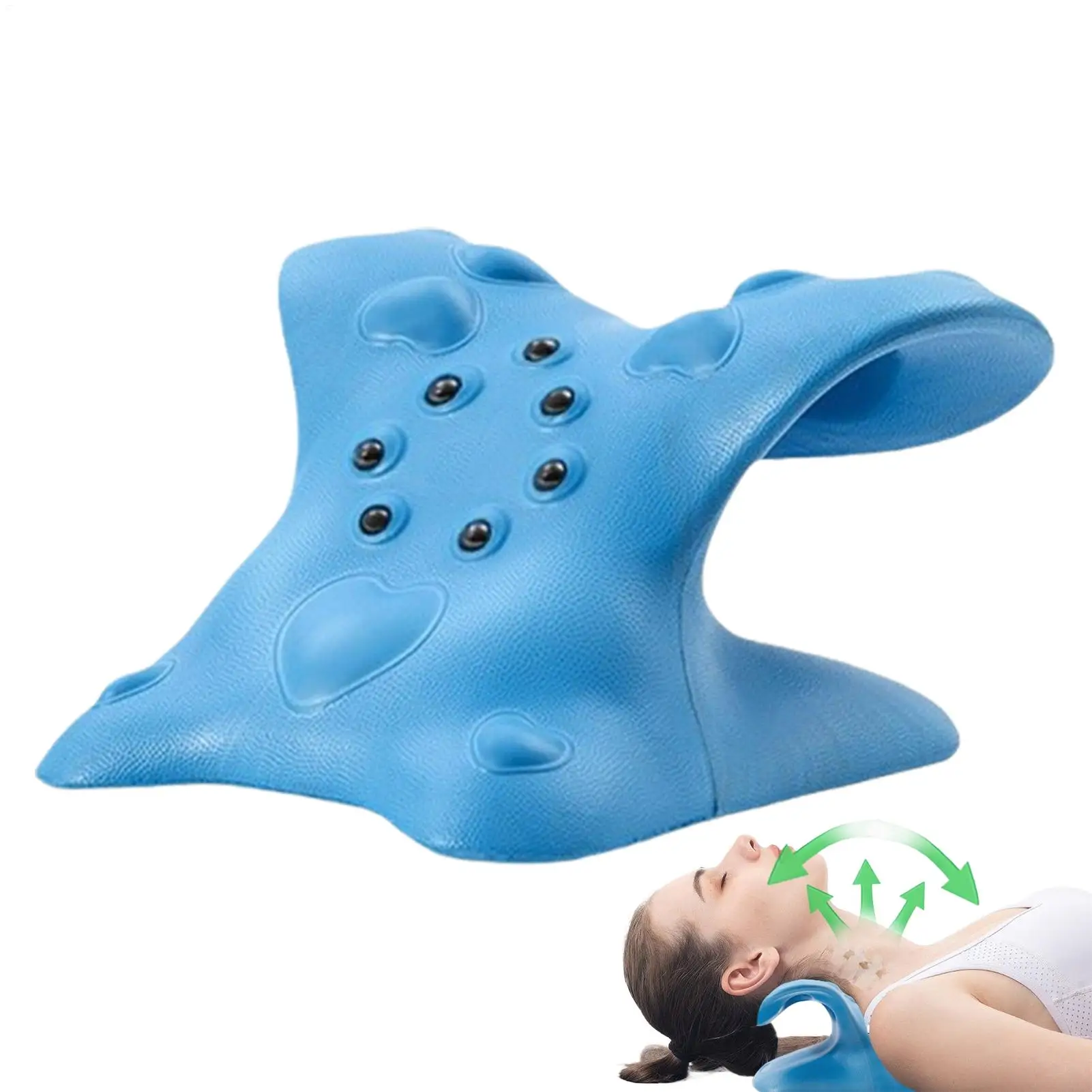 Neck Shoulder Stretcher Relaxer Cervical Chiropractic Traction Device Pillow For Side Back Stomach Sleeper Remedial Pillows