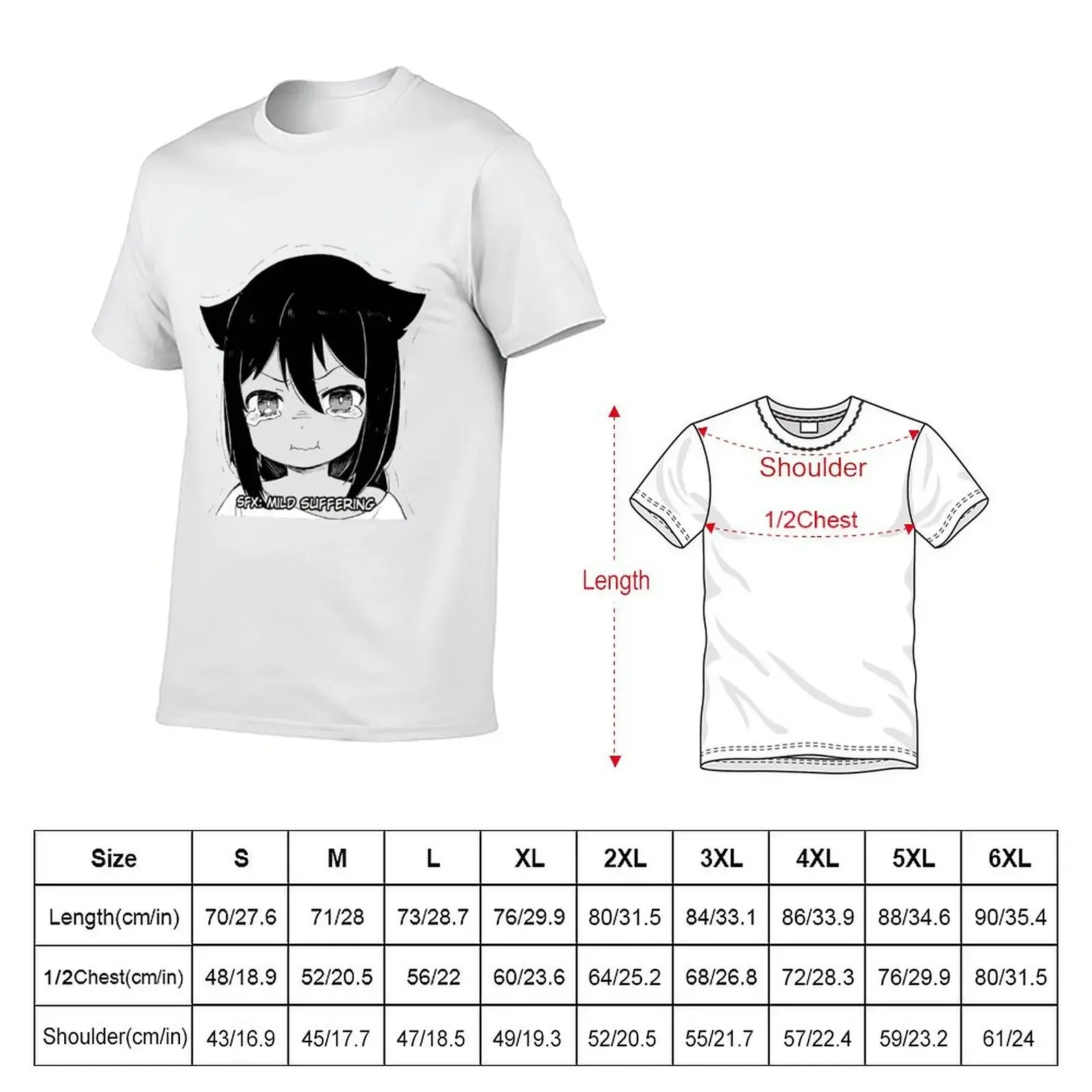 Jahy-sama Sad Suffering Design T-Shirt summer clothes basketball graphic tees korean fashion fitted t shirts for men