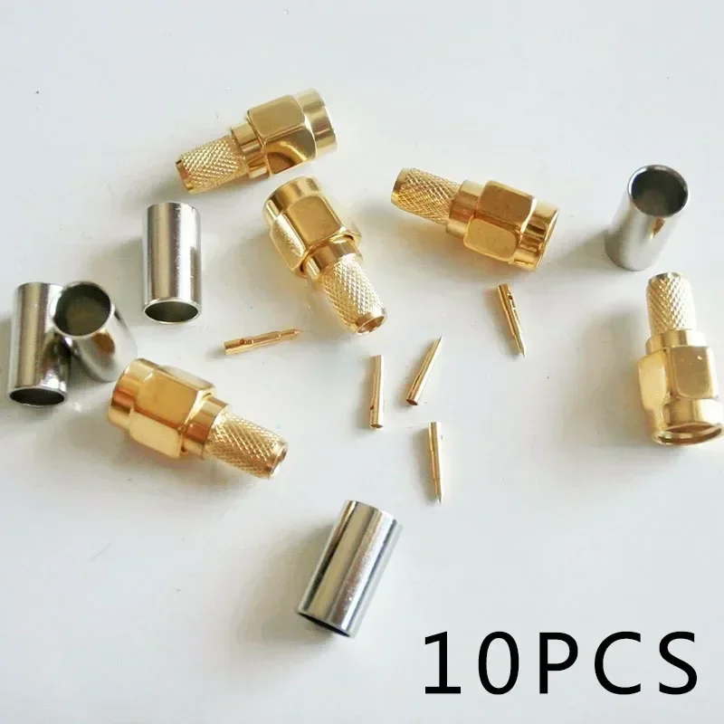 For SMA Male RF Connector Assembly Kit Includes 10pcs Suitable for Many Projects Involving Coaxial Connections