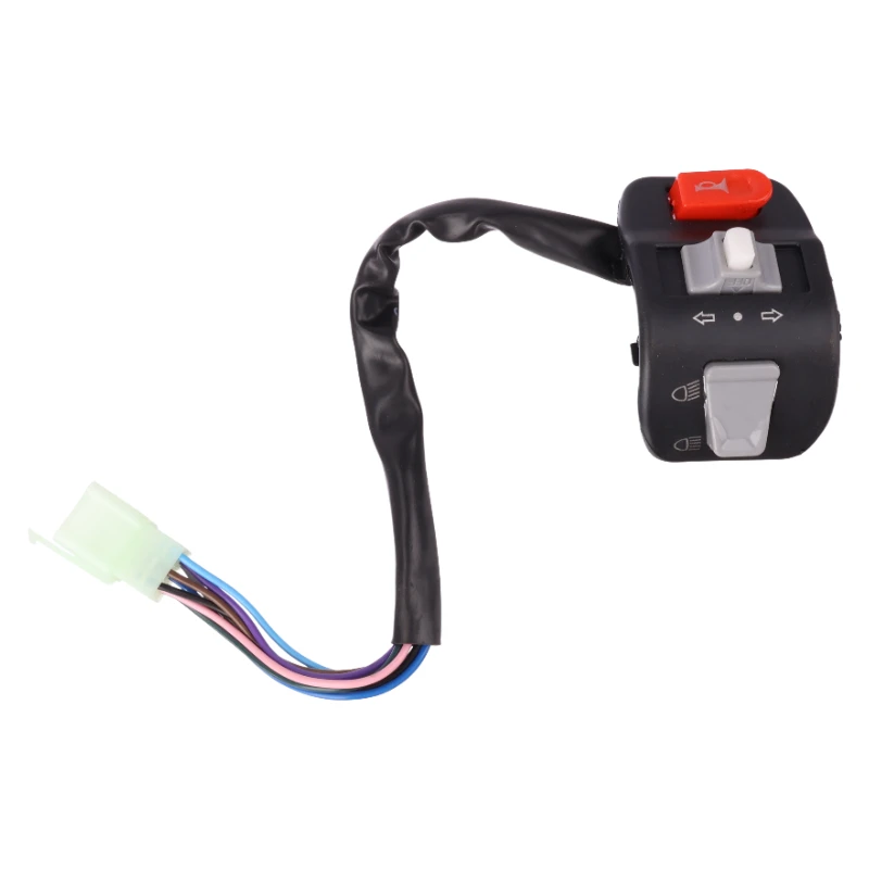 Interruttori moto Pulsante clacson Indicatore di direzione Fendinebbia elettrico Inizio manubrio Interruttore controller Sinistra Destra per Yamaha 100 125cc