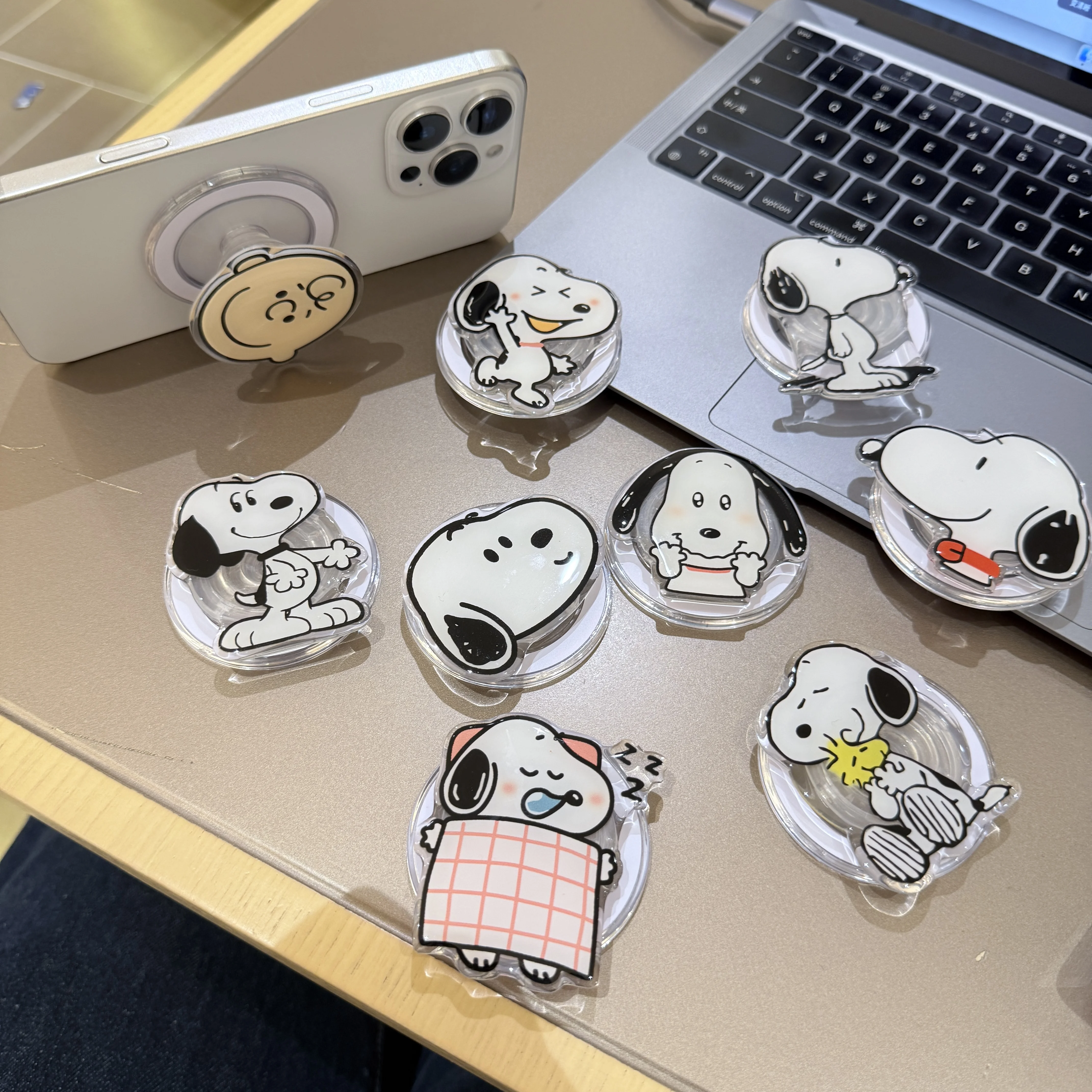 Милый щенок для Snoopy, магнитный держатель для смартфона на присоске, магнитный держатель для мобильного телефона Samsung для Z Flip 7, практичная магнитная подставка для телефона