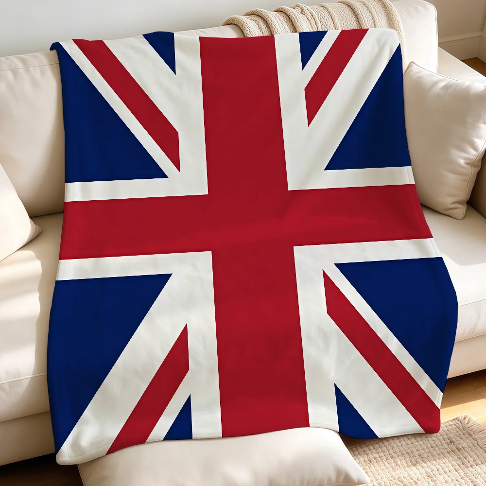Flag of UK England United Kingdom Blanket Warm Fuzzy Plush Throw Comfortable Skin Friendly Soft Sofa Living Room Bed Bedspread