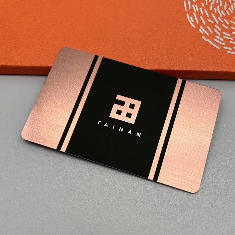 

100PCS Customized 2025 Advanced Stainless Steel Craftsmanship Matte Black Metal Business Card VIP Membership Card