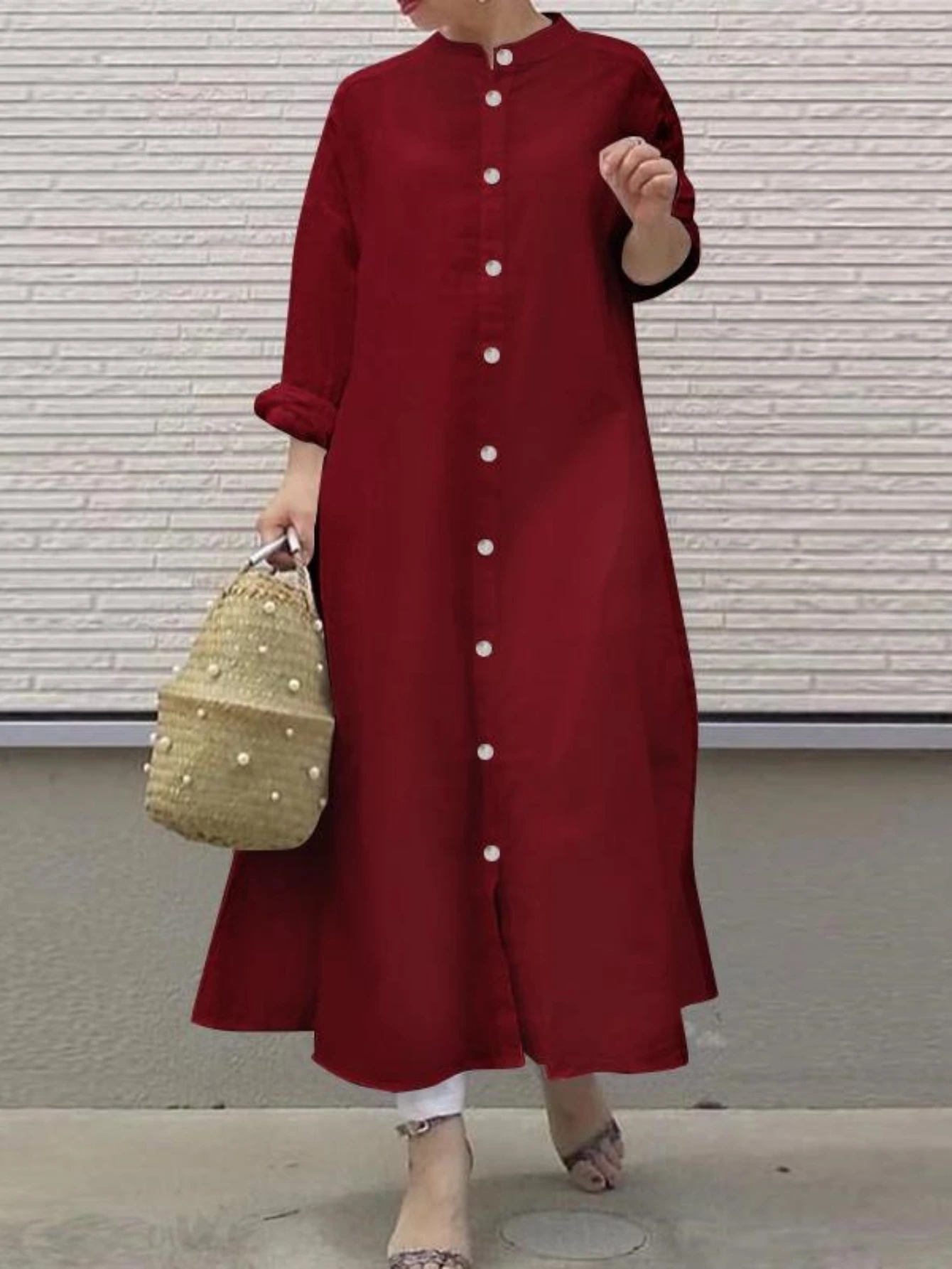 

Eid Women Dress Muslim Abaya Autumn Solid Dubai Vestidos Largos Long Dresses Kaftan Arab Robe Party Caftan Jalabiya Ramadan 2025