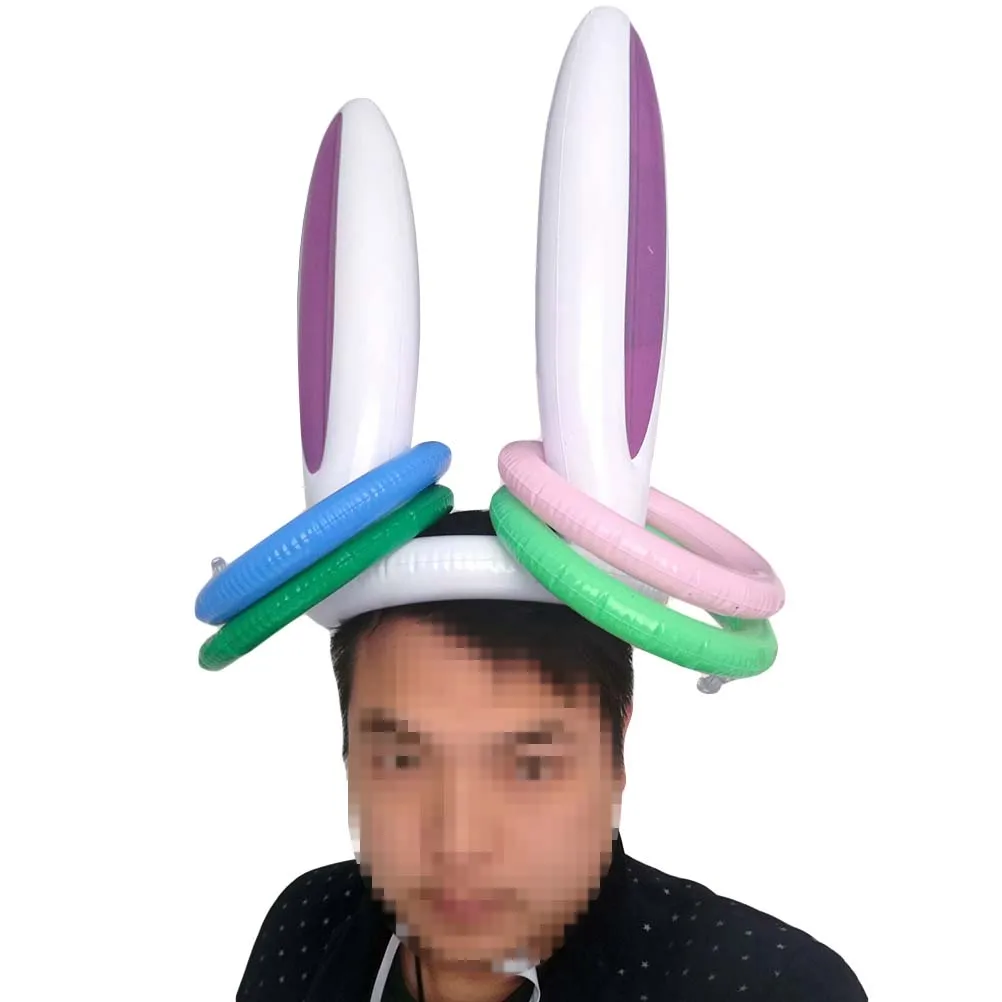 

5 Pcs Rabbit Ears Throwing Ring for Bunny Inflatable Toss