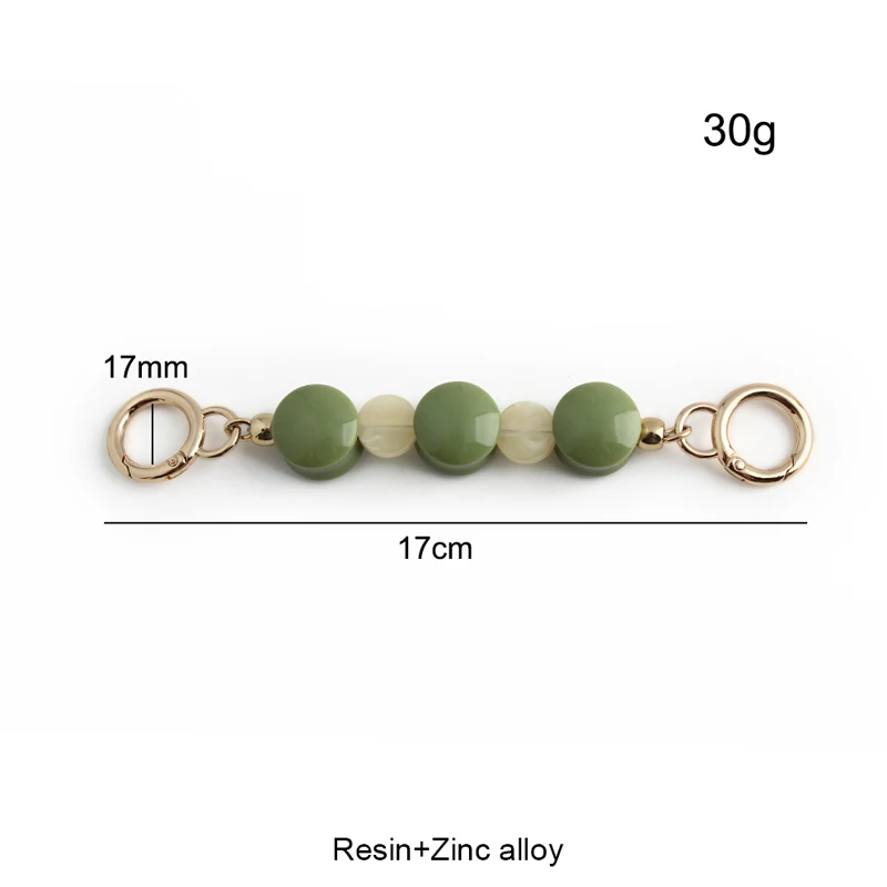 1PC 14/14.5/16.5/17cm Beaded Macaron Color Mobile Phone Strap Bag Removable Short Extension Chain DIY Handicraft Accessories