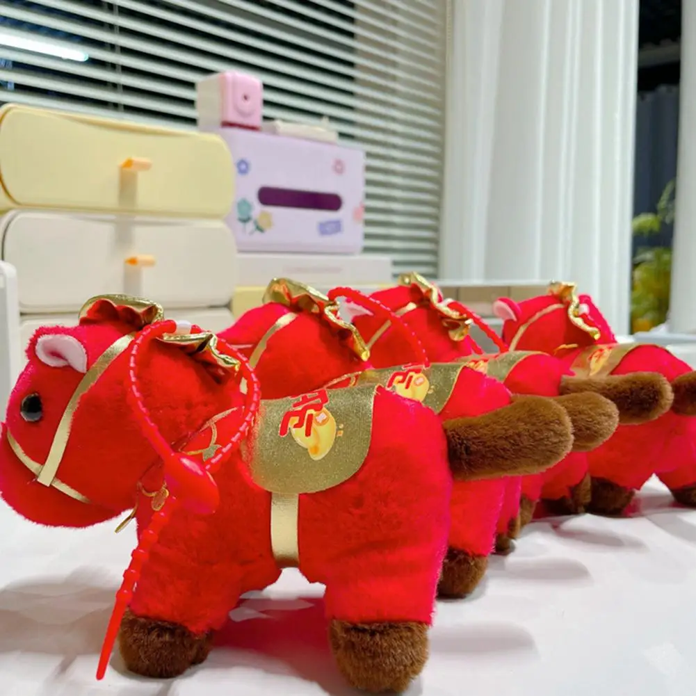 Realistic Horse Plushie Soft Horse Plush Keychain Ultra-soft Stuffed Toy Set Realistic Pony Mascot Gift for Kids Company