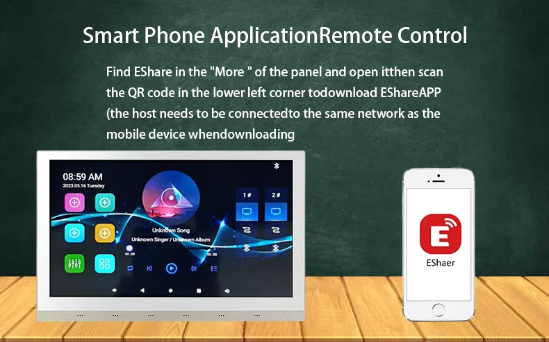 10.1inch Android 11 Voice smart home Background Music System Sound WIFI  2-Zone Touch Screen Bluetooth Audio In Wall Amplifier