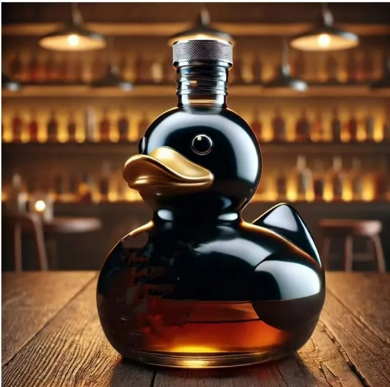 

Fun Animal Duck Whiskey Glass Decanter Whiskey Waker Wine Bottle Brandy Vodka Statue Decoration Bar Home Decanter Wine