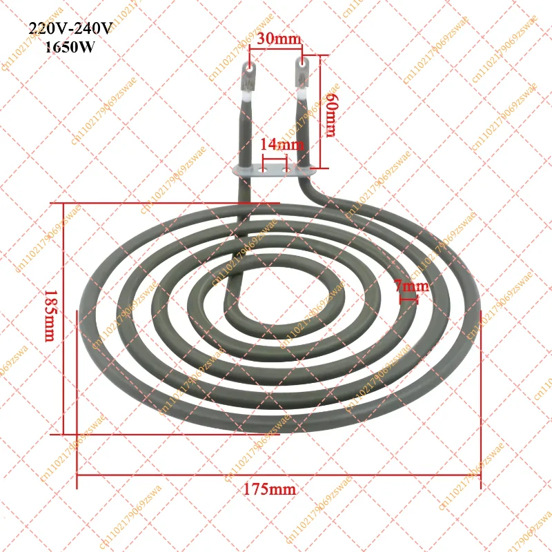 Small Appliance Spare Parts: 220V/240V Surface Burner Heating Element for Air Fryer & Roaster