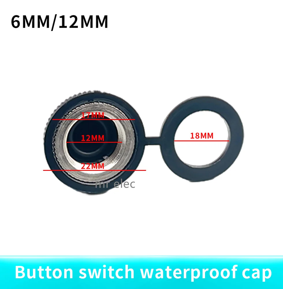 A13 10pcs/lot  Toggle Switch Waterproof Rubber Resistance Cover Cap Boot Black  Switch Knob Cap Waterproof Boot Cover  12mm