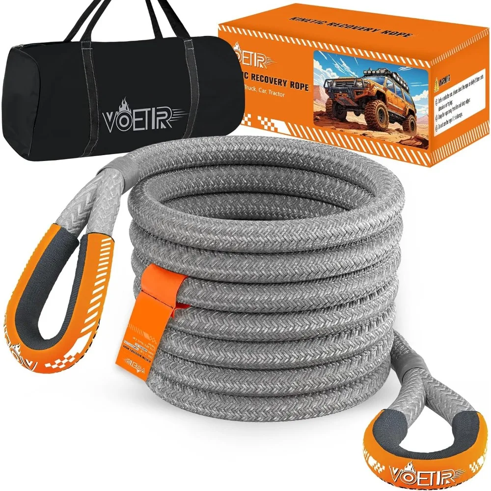 

1-1/8'' x 30ft Kinetic Recovery Rope, 40980lbs Tow Strap Heavy Duty Offroad Recovery Kit, Towing Strap for Trucks, Jeep, Vehicle