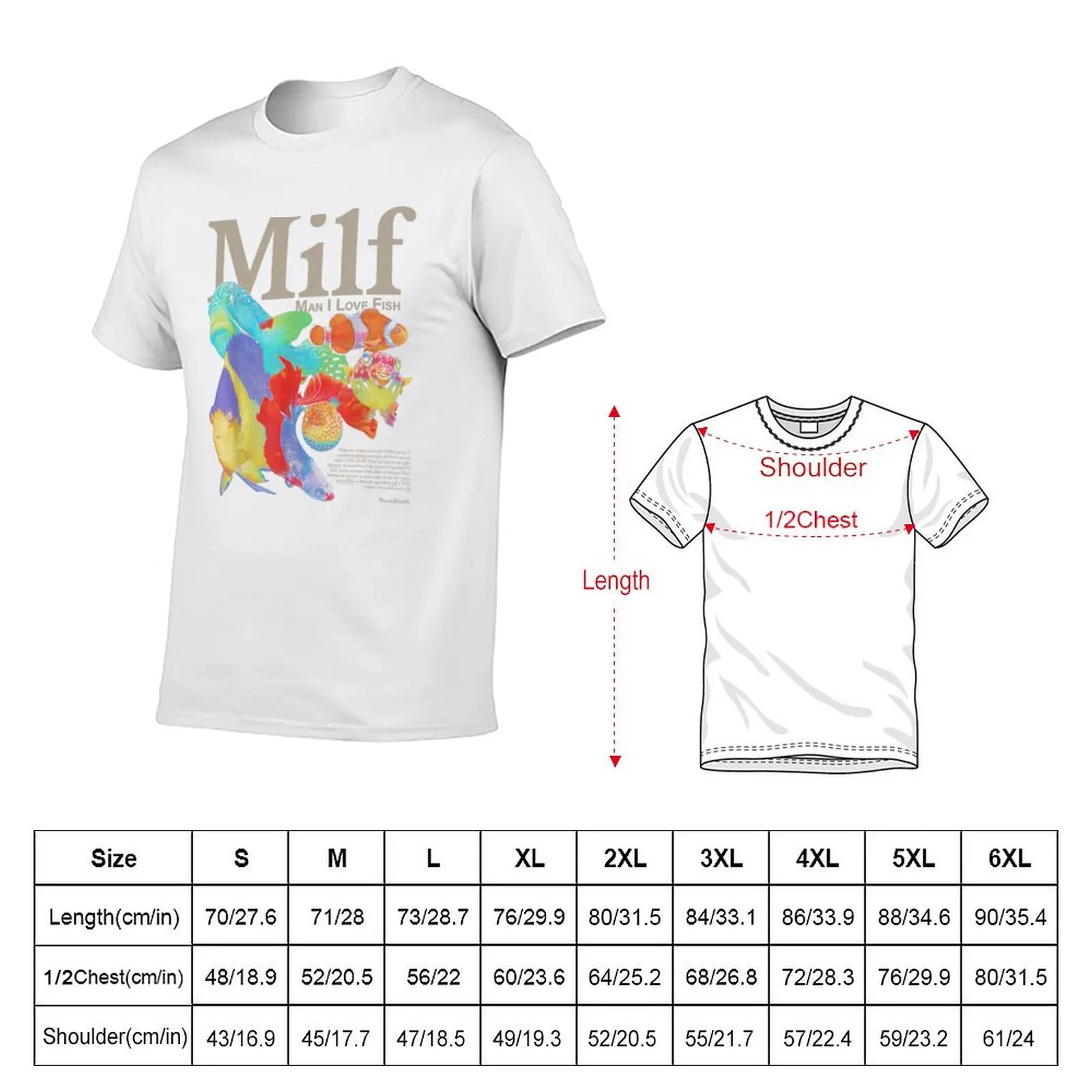 MILF Man I Love Fish T-Shirt T-Shirt man t shirt cotton high quality t shirt personalised T-Shirt