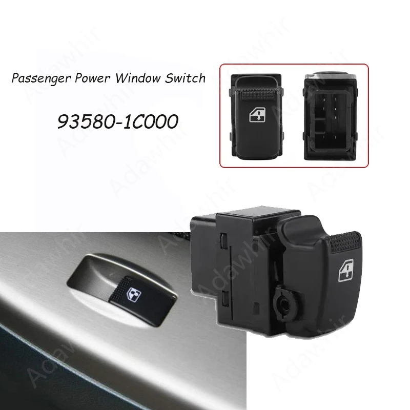 For Hyundai Tucson 2005 2006 2007 2008 2009 2010 Car Single Power Window Lifter Switch Control Button 93580-2E000 935802E000