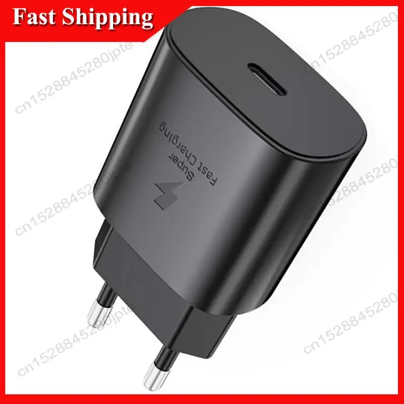 -ABUB Charger PD 25W Super Fast Charge EU Wall Power Adapter USB Type C For Galaxy S24 S23 Plus S20 S21 Ultra/FE A71 A91