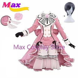 Max Anime Ciel Phantomhive Pink Robin Uniform Cosplay Costume Unises Dress Halloween Carnival For Women Custom size