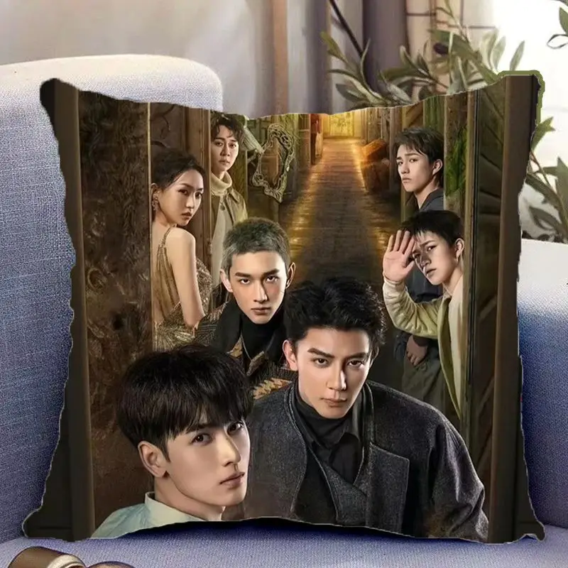 The Spirealm Chinese Drama Death Kaleidoscope Figure Two-sided Cushion Cover Case Pillow and Pillowcase for Sofa Car Home Decor