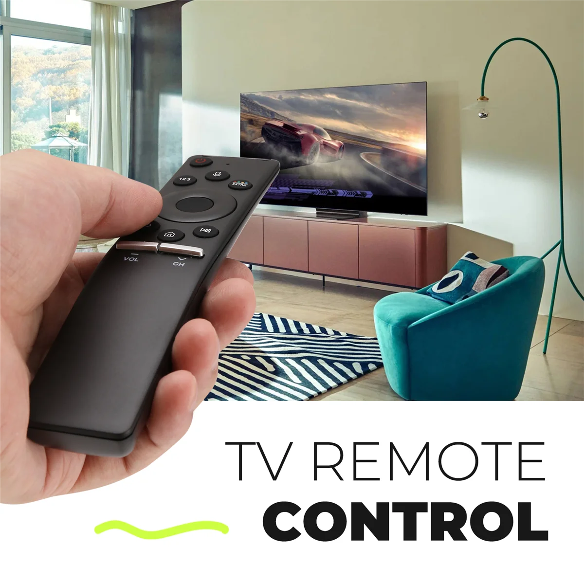 POSV-Sostituzione telecomando vocale universale per Samsung Smart TV Telecomando Bluetooth All LED QLED LCD 4K 8K HDR TV curva