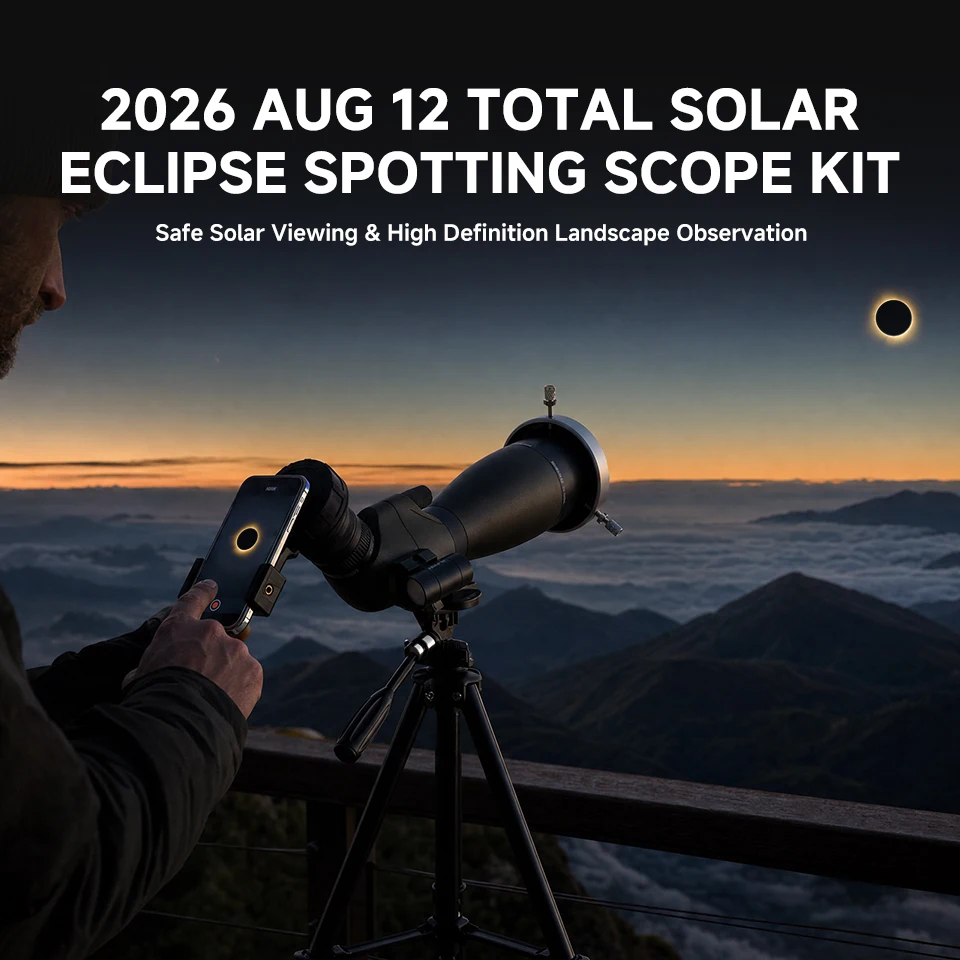 Svbony SV29 25-75x80 Spektiv Solarfinsternis-Beobachtungsset Teleskop mit Sonnenfilter Sucherfernrohr für Sonnenbeobachtung – Detail 4