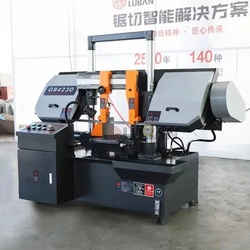 LUBANSAW Semi-auto Band Saw Cutting Machine GB4230 Band Saw for Metal