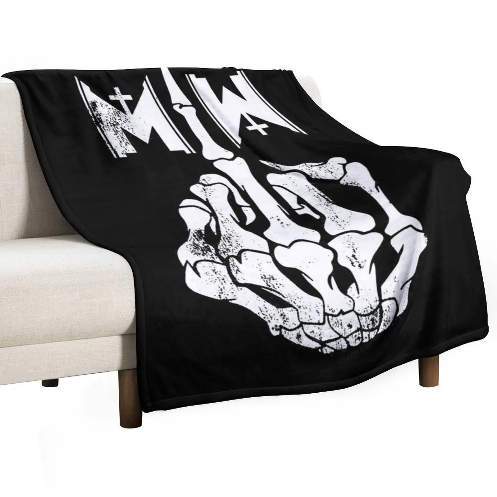 Motionless in White Finger Middle Motionless Throw Blanket Softest Soft Multi-Purpose Furrys Blankets