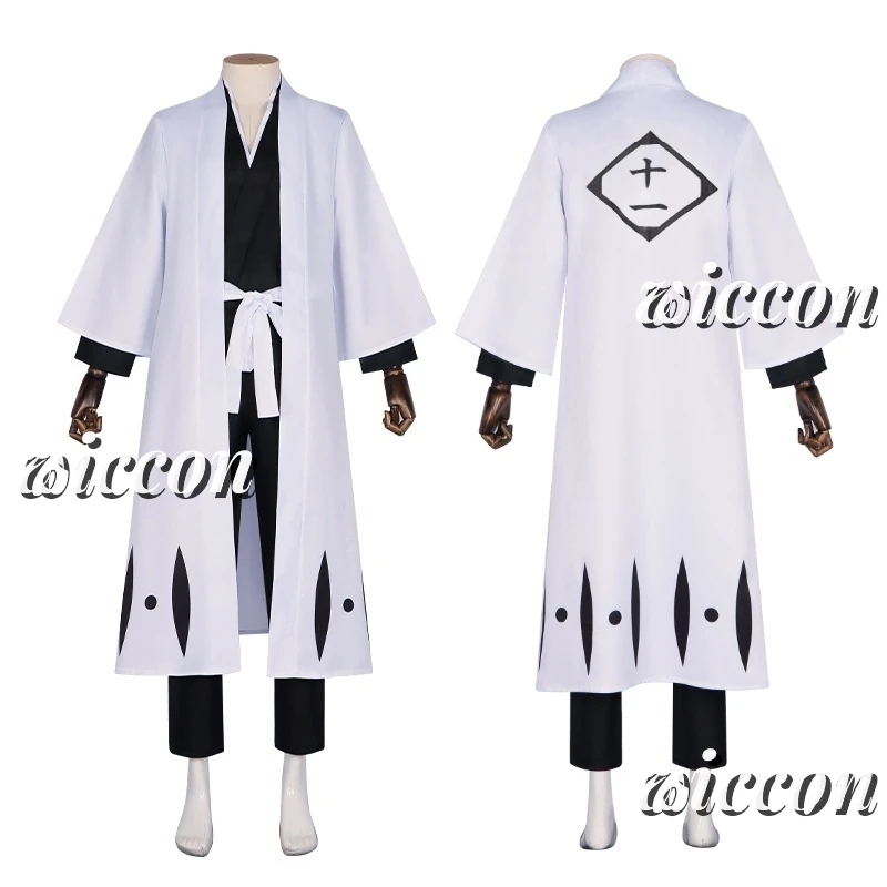 Anime Bleach11th Division Captain Zaraki Kenpachi Cosplay Costume Kimono Uniform Suit Men's Costumes